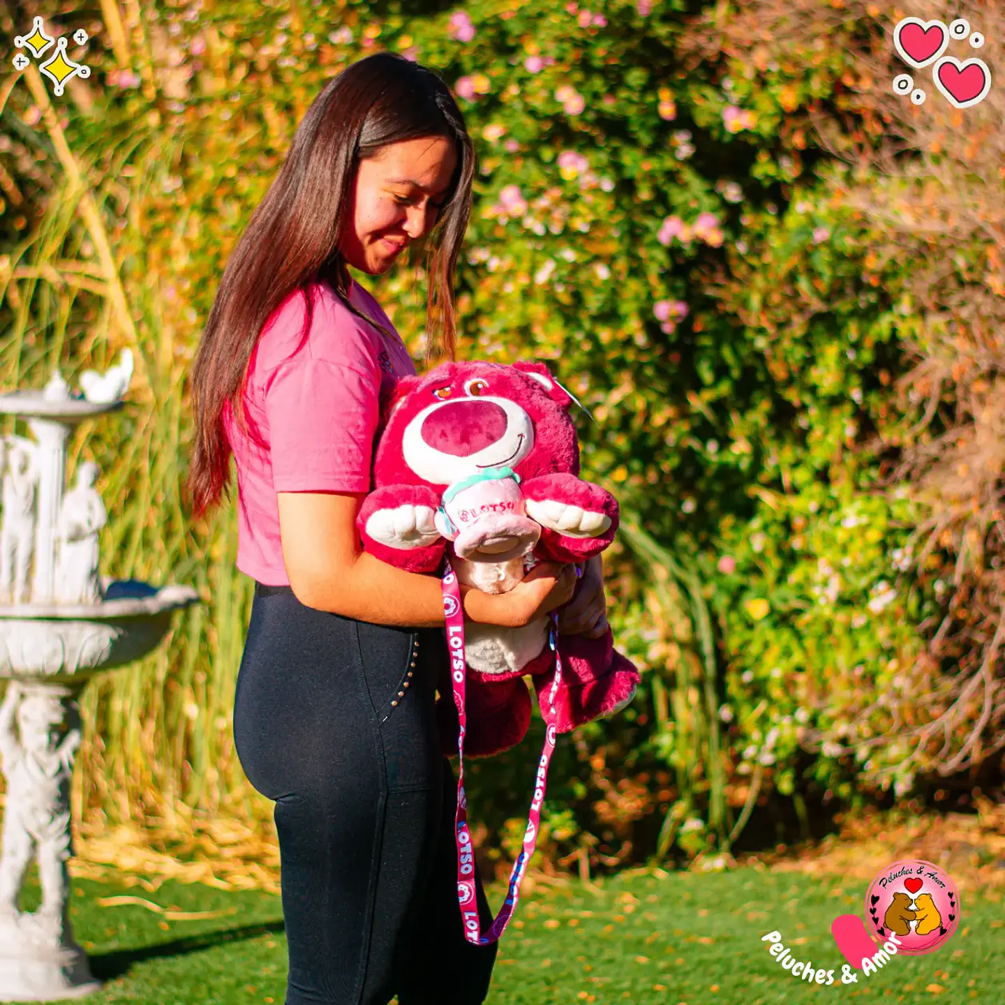 Peluche y Bolso Lotso Acostado 50 CM 1