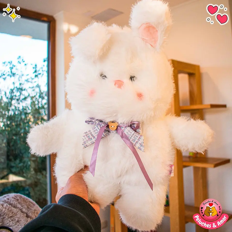 Peluche de Conejito Tierno con Cinta 40 CM 2