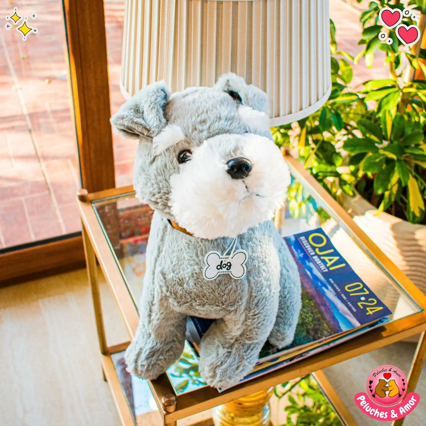 Peluche de Perro Cachorro Schnauzer 40 CM 1