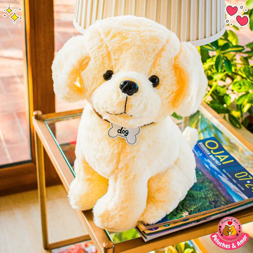 Peluche de Perro Cachorro Blanco 40 CM 1