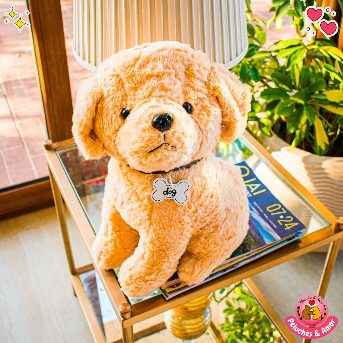 Peluche de Perro Cachorro Café Claro 40 CM 1