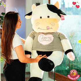 Peluche Vaca Gigante con Polera Love 120 CM