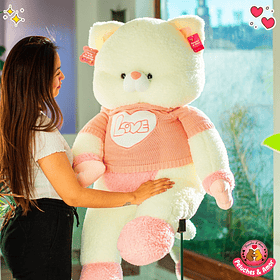 Peluche Gatito Gigante con Polera Love 120 CM