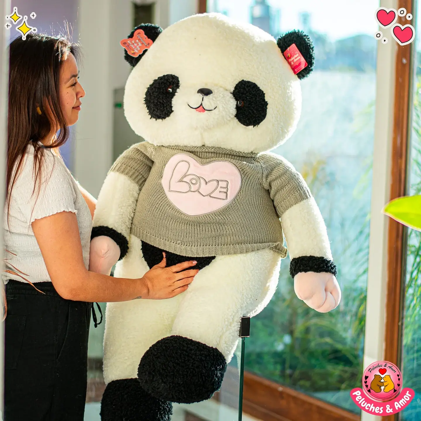 OSO Gigante Panda con Polera Love 120 CM 1