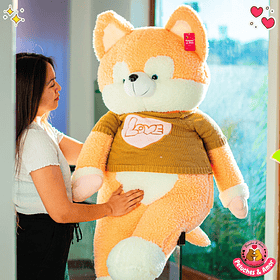 Peluche Perrito Gigante Hus con Polera 120 CM