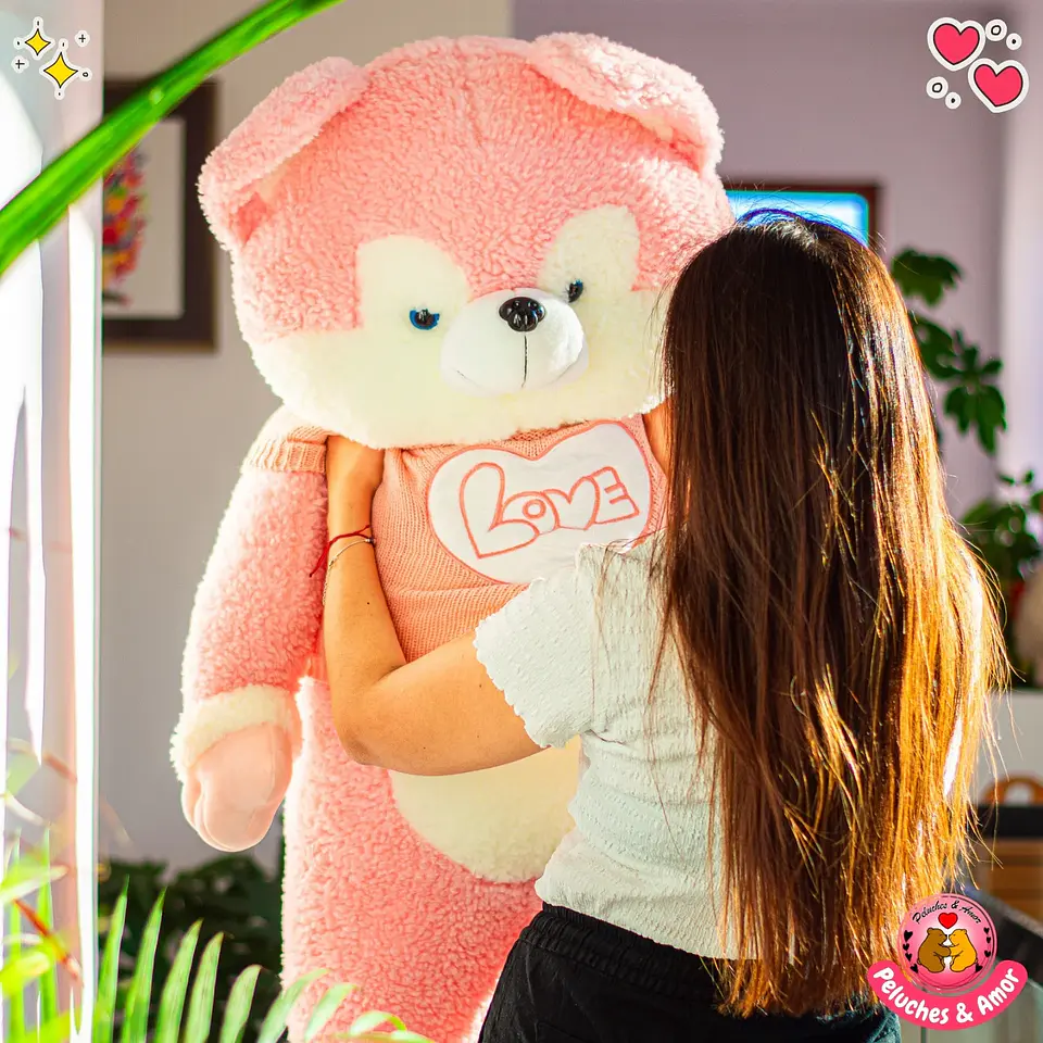 Peluche Perrito Gigante Hus con Polera 120 CM 5