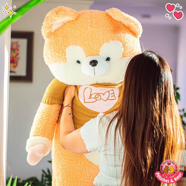 Peluche Perrito Gigante Hus con Polera 120 CM 2