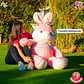 Peluche Conejo Gigante con Polera Rosa 110 CM - Miniatura 1