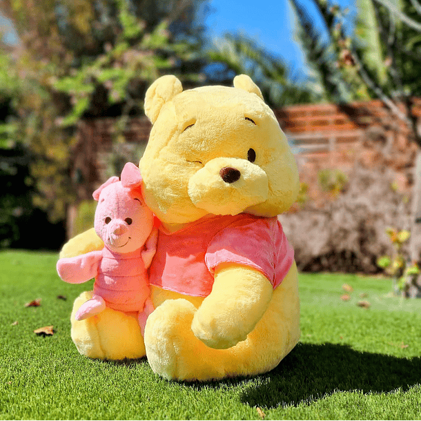 Peluche Winnie Pooh Grande 60 cm | incluye Puerquito 