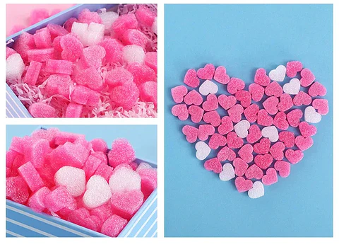 100 Esponjitas Corazon para Regalos