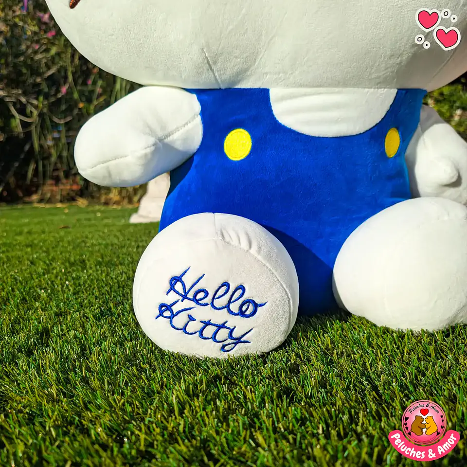 Peluche Hello Kitty Gigante Clásica con Vestido Azul 60 CM 2