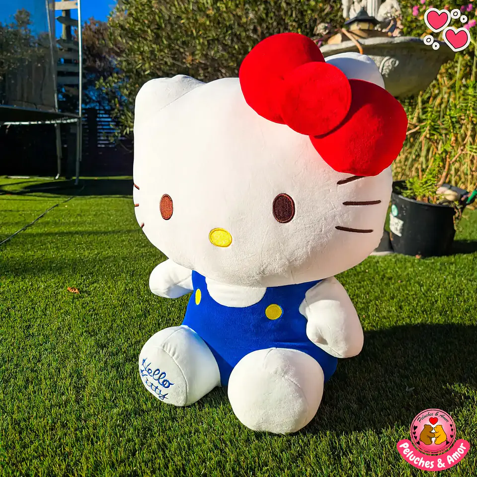 Peluche Hello Kitty Gigante Clásica con Vestido Azul 60 CM 3