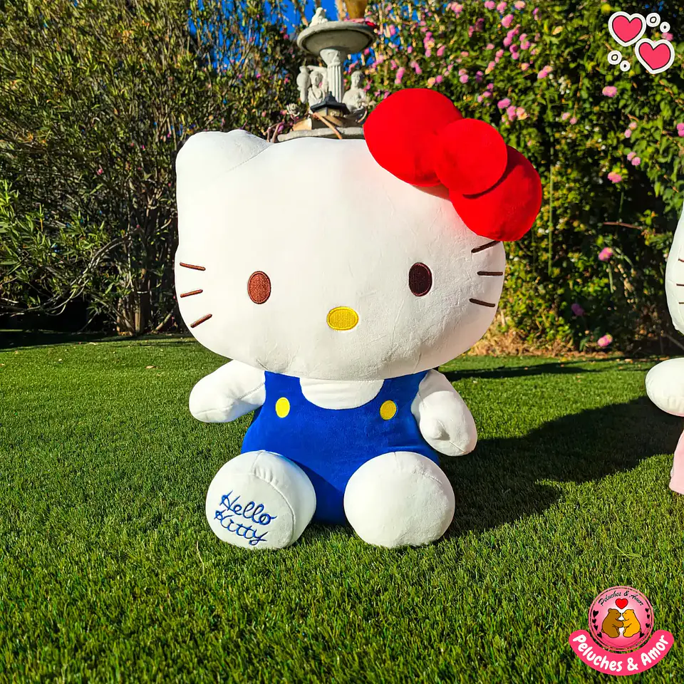 Peluche Hello Kitty Gigante Clásica con Vestido Azul 60 CM 1