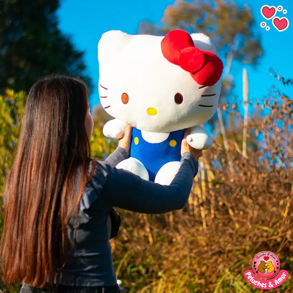 Peluche Hello Kitty Gigante Clásica con Vestido Azul 60 CM 1