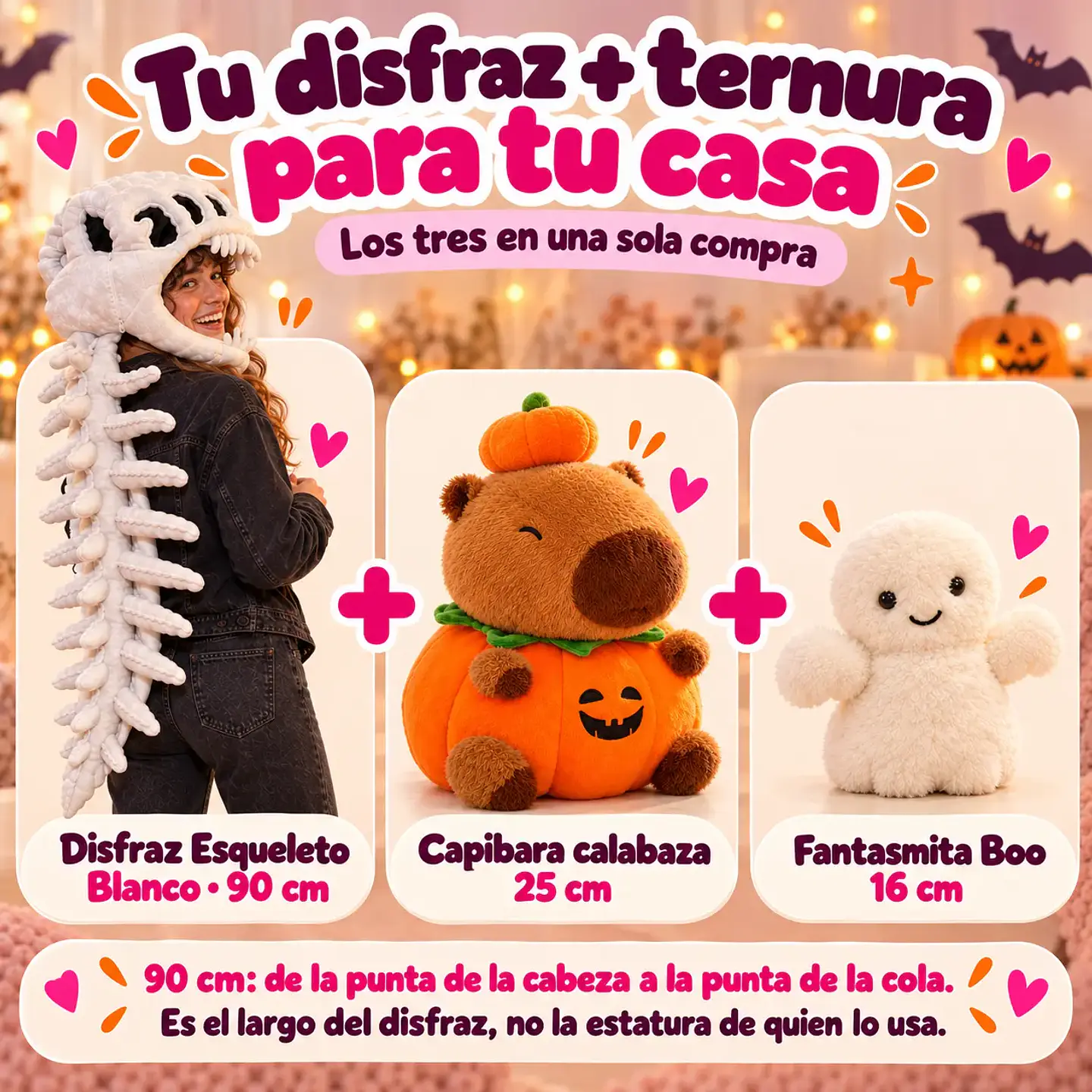 Kit Disfraz + Peluches Halloween 3