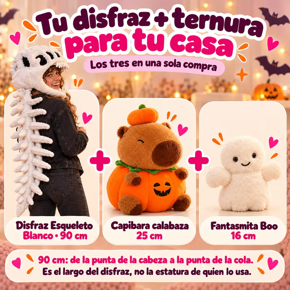 Kit Disfraz + Peluches Halloween 3