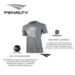 Polera Penalty Futbol Diario Gris