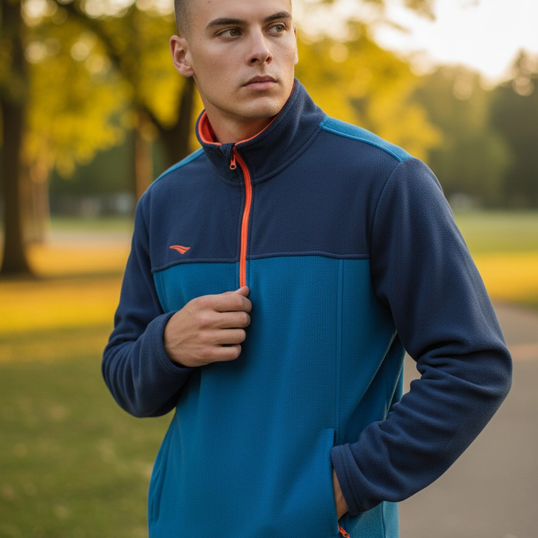 Chaqueta Penalty Fleece Azul Marino/Verde 2