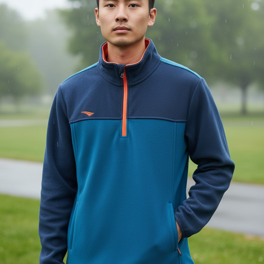 Chaqueta Penalty Fleece Azul Marino/Verde 3