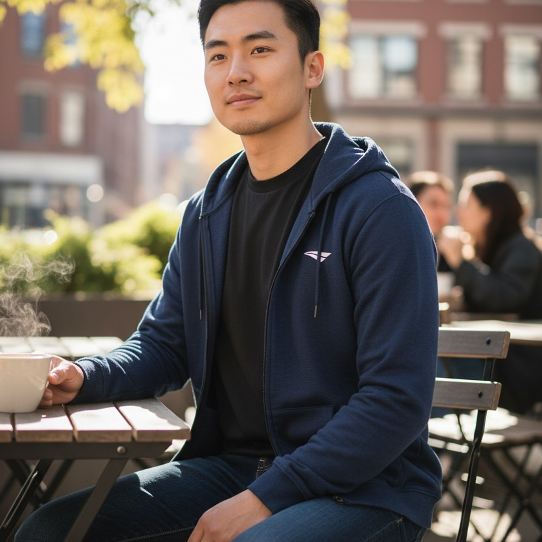 Poleron con Gorro Penalty Duo Confort 129 Azul  2