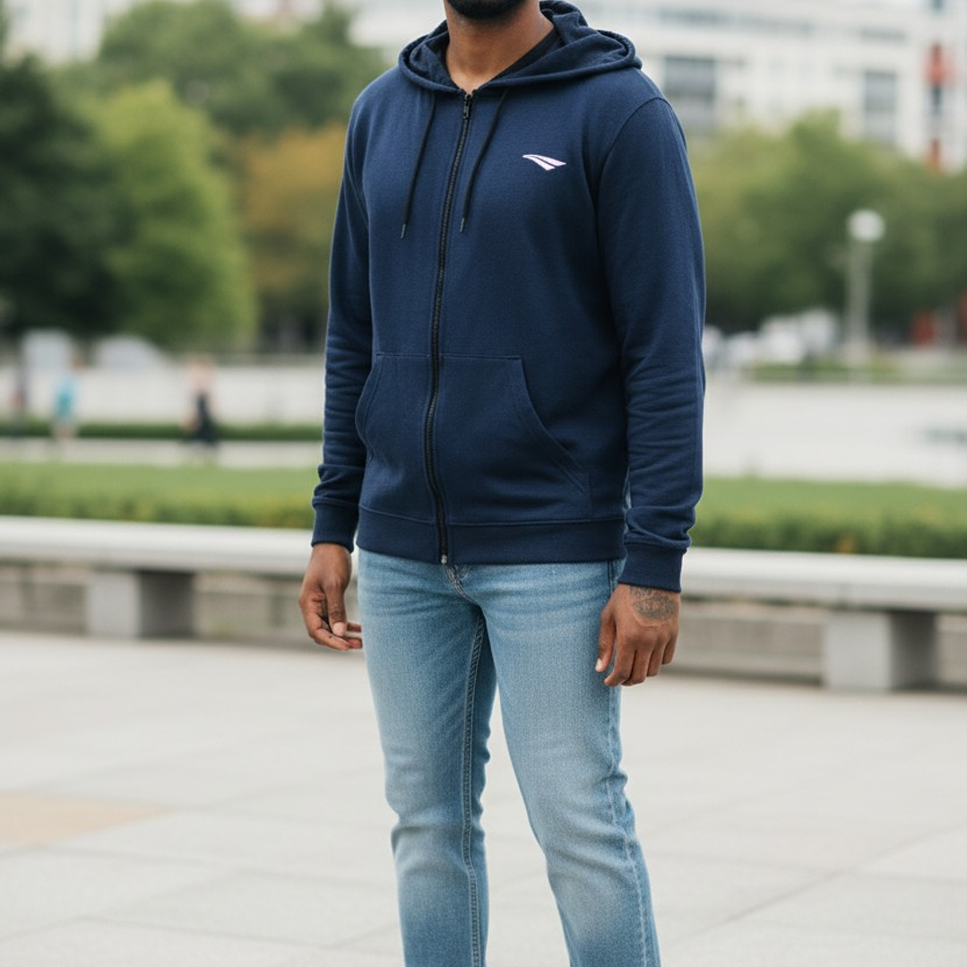 Poleron con Gorro Penalty Duo Confort 129 Azul  3