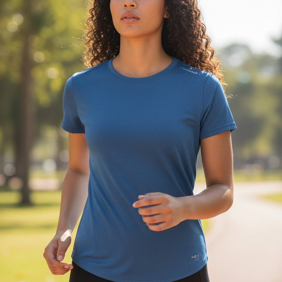 Polera Block Femenina Azul 5