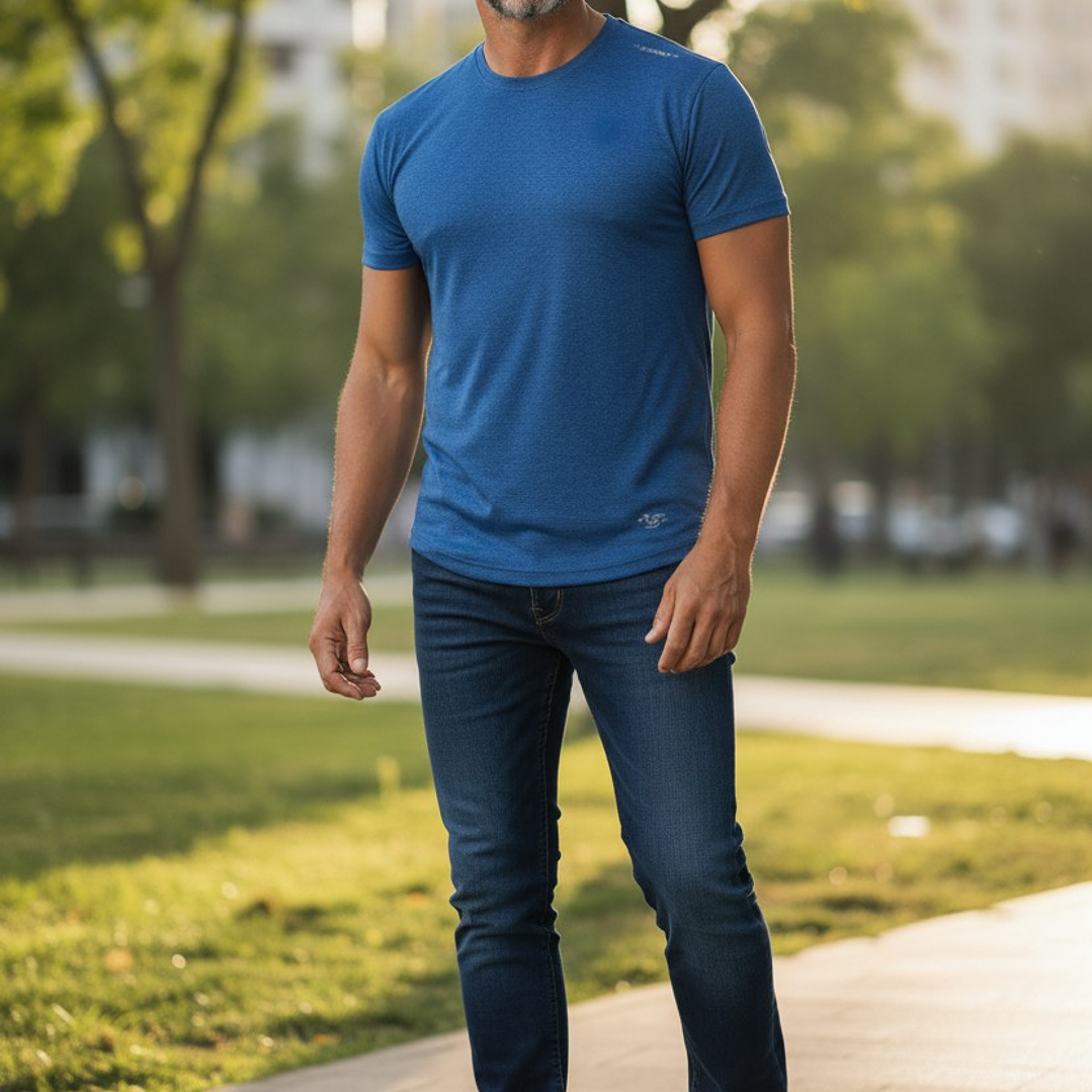 Polera Penalty Block Masculina Azul 4