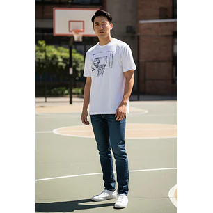 Polera Penalty Basket Blanco