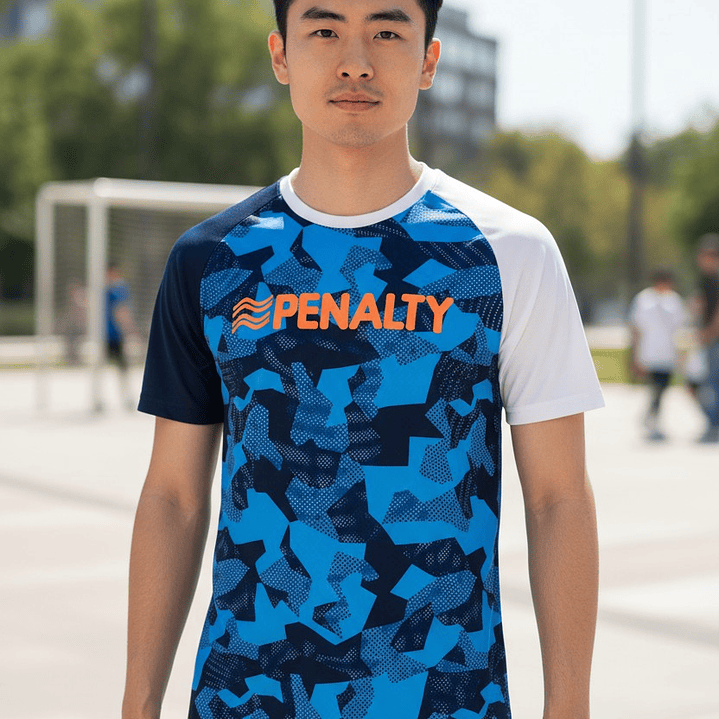 Polera Penalty Camuflaje Azul Oscuro Azul 5