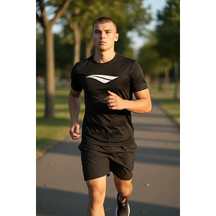 Polera Penalty Logomania Negro
