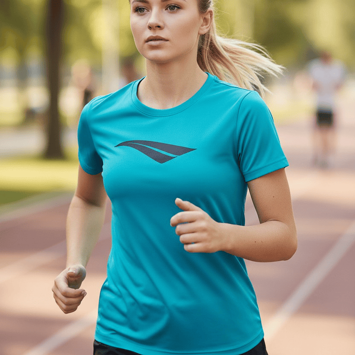 Polera Penalty Logomania Turquesa  3