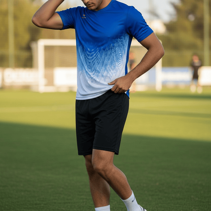 Polera Penalty Prisma Azul Blanco 2