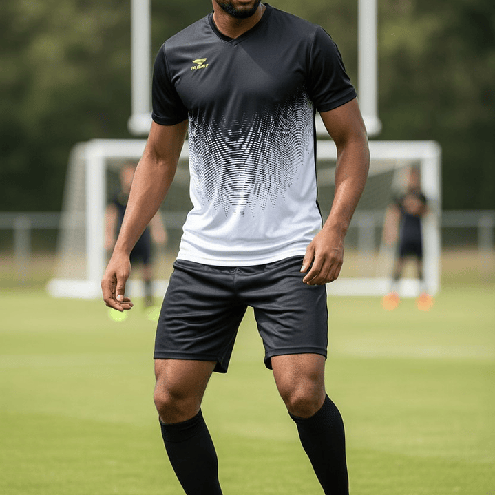 Polera Penalty Prisma Negro Blanco 3