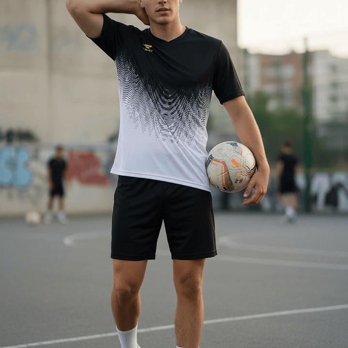 Polera Penalty Prisma Negro Blanco 4