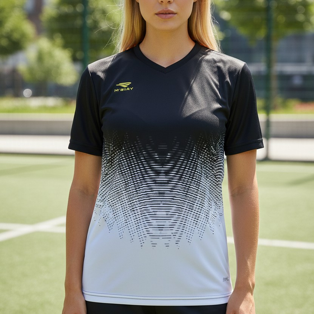 Polera Penalty Prisma Negro Blanco 5