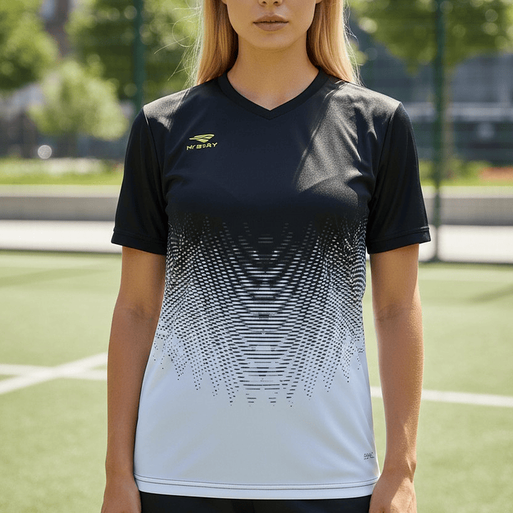Polera Penalty Prisma Negro Blanco 5