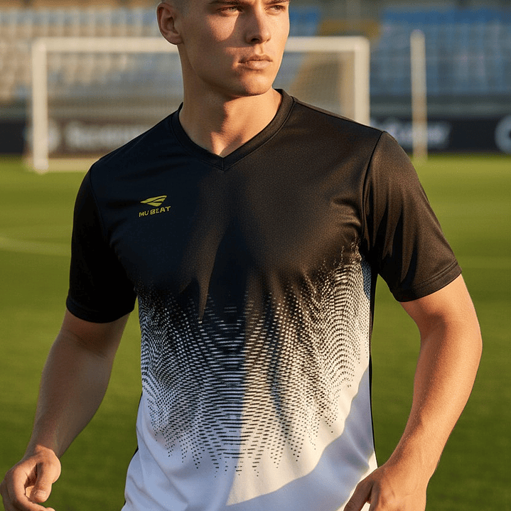 Polera Penalty Prisma Negro Blanco 6