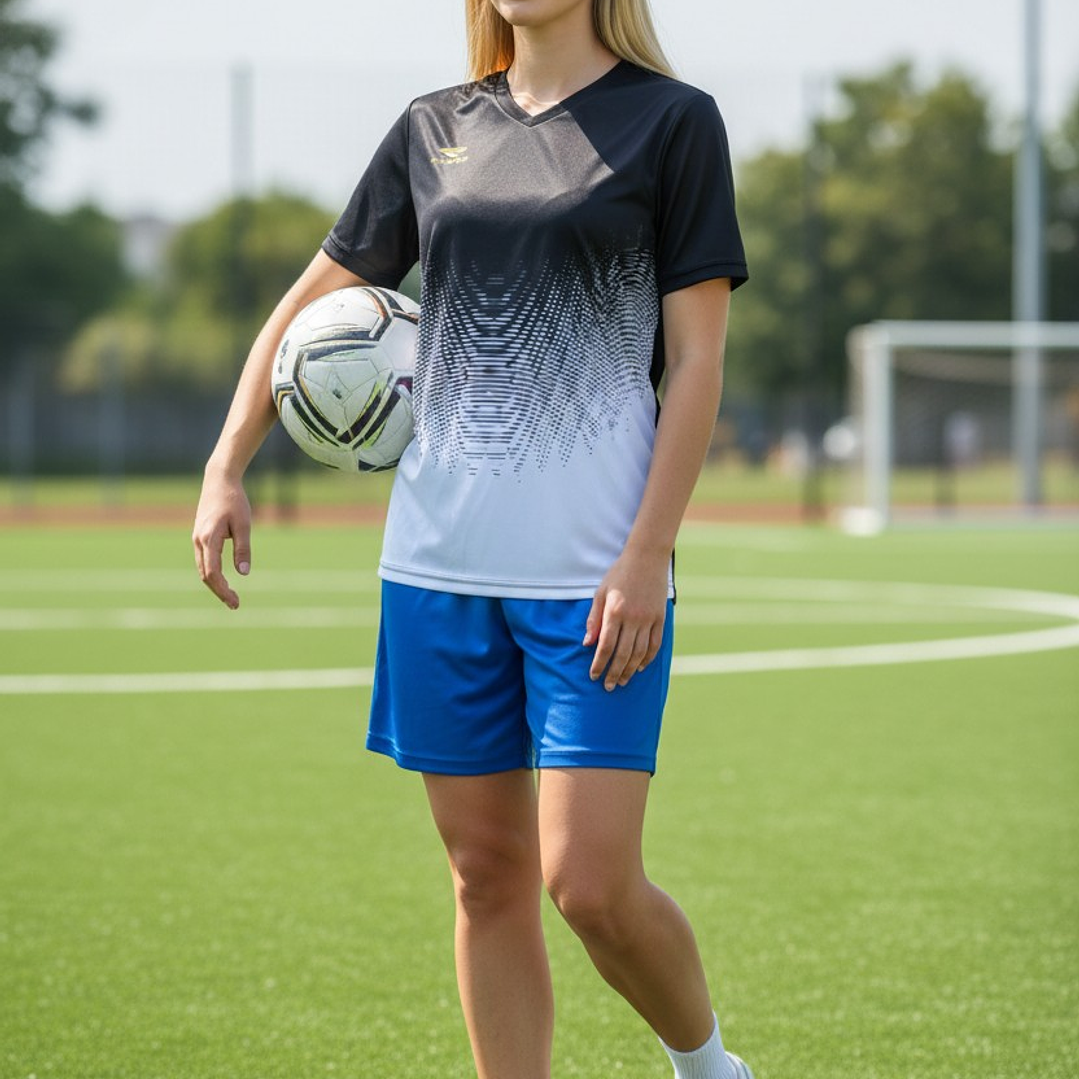 Polera Penalty Prisma Negro Blanco 7