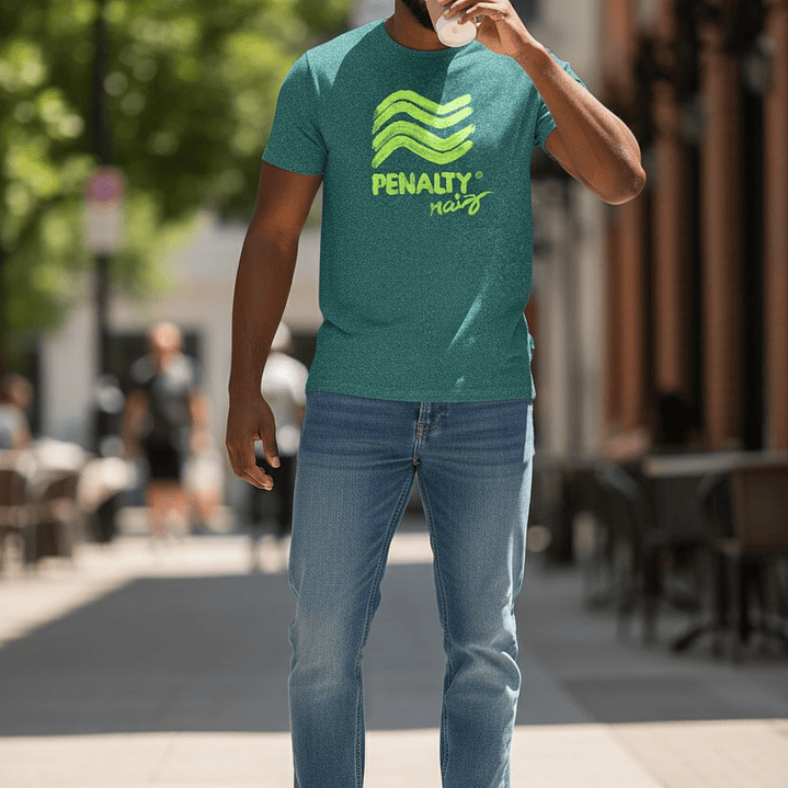 Polera Penalty Raiz Brush Petroleo 2