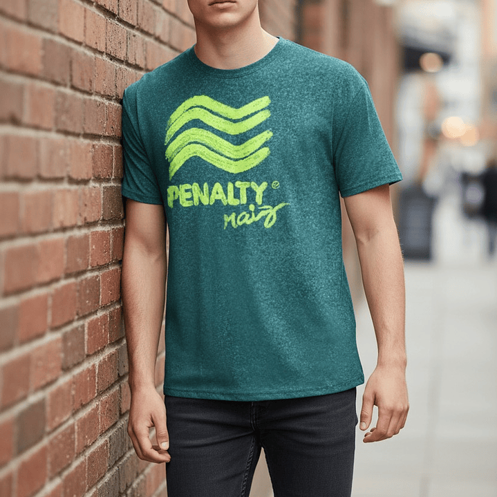 Polera Penalty Raiz Brush Petroleo 5