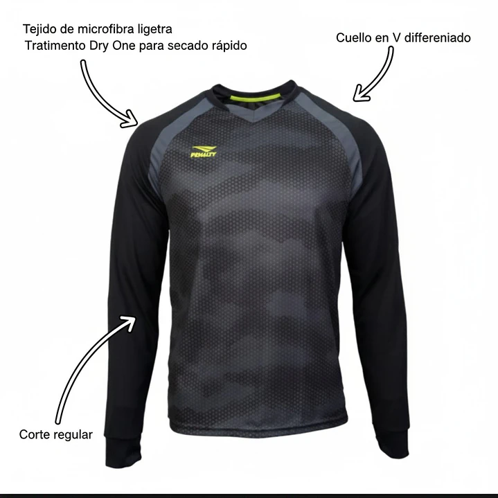 Camiseta de Portero Penalty Delta ML 126 Negro 4