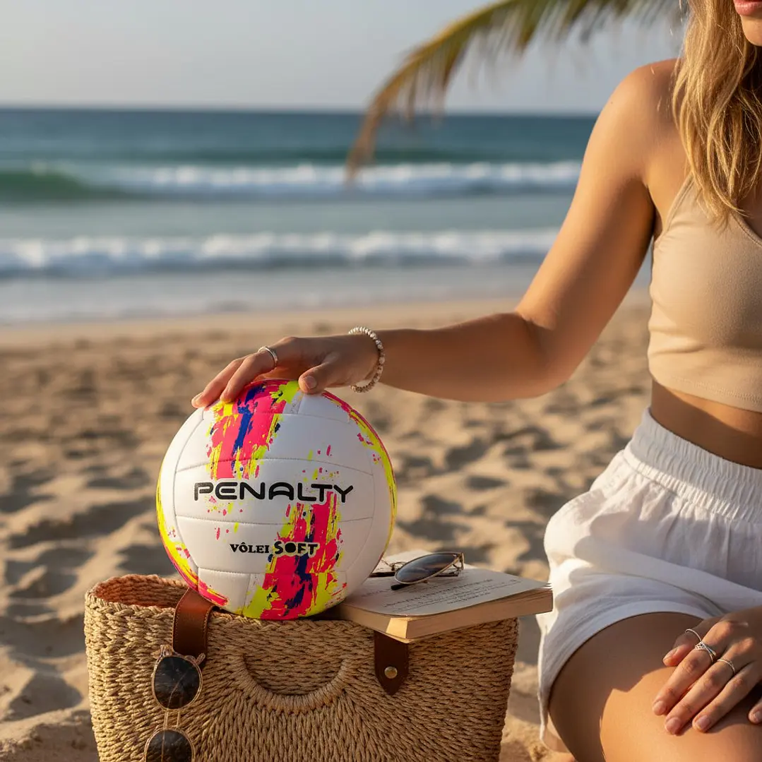 Balón de Voleyball Penalty Soft XXIII Blanco/Rosado 4