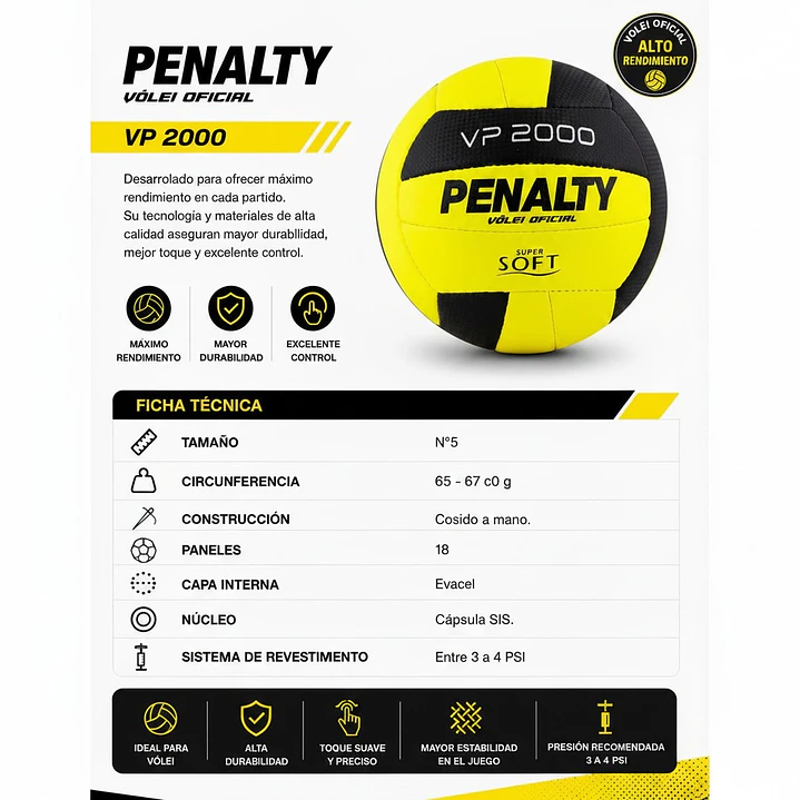Balon de Voleyball Penalty VP 2000 6