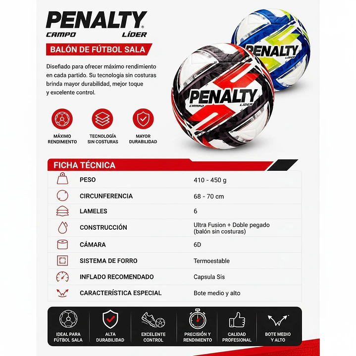 Balón de Futbol Penalty Lider XXVI  11