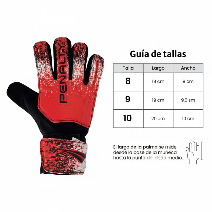 Guantes de Arquero Penalty Delta 1 XXIII Rojo 3