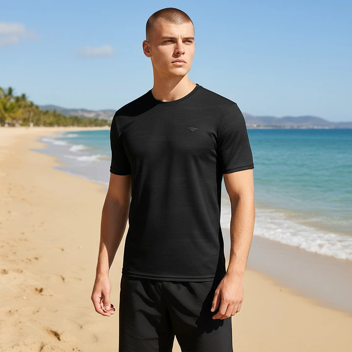 Polera Penalty Treino Essencial Print Negro 3