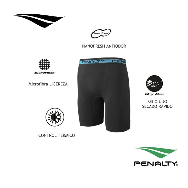 Bermuda Penalty Seamless VII Negro/Azul 4