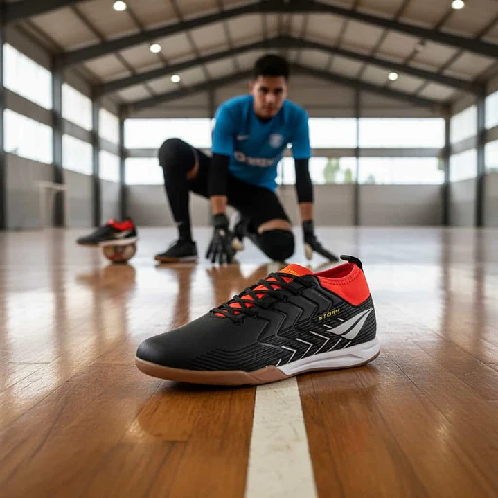 Zapato de Futsal Penalty Storm Y-3 Negro /Rojo  7