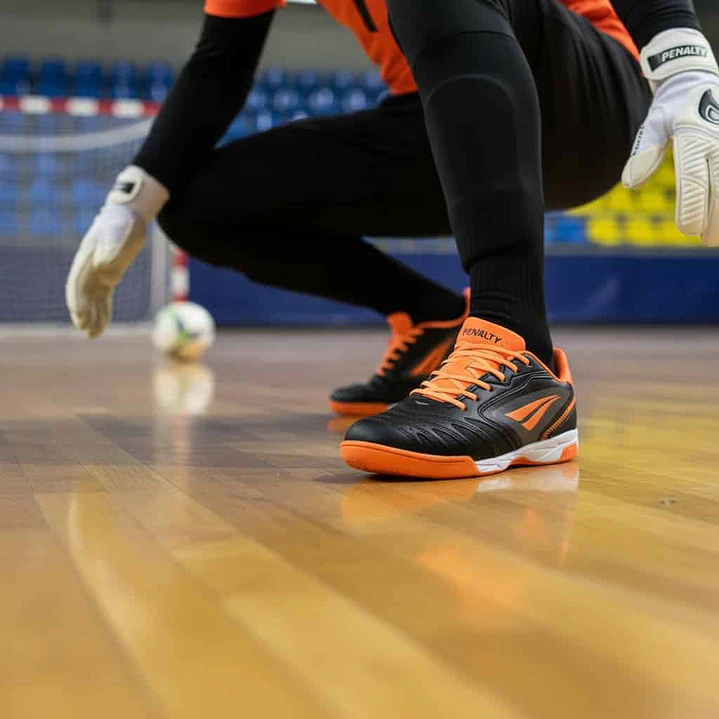 Zapato de Futsal Penalty Brasil 70 Y-1  Negro/Naranjo 6