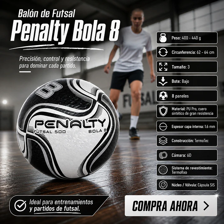 Balon de Futsal Penalty Bola 8 9